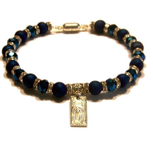 Blue Benjamins Mens Crystal Bracelet - Picture 1 of 3